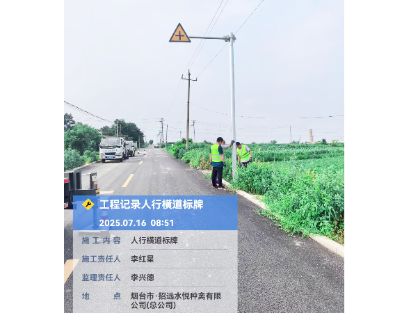 人行行道标牌